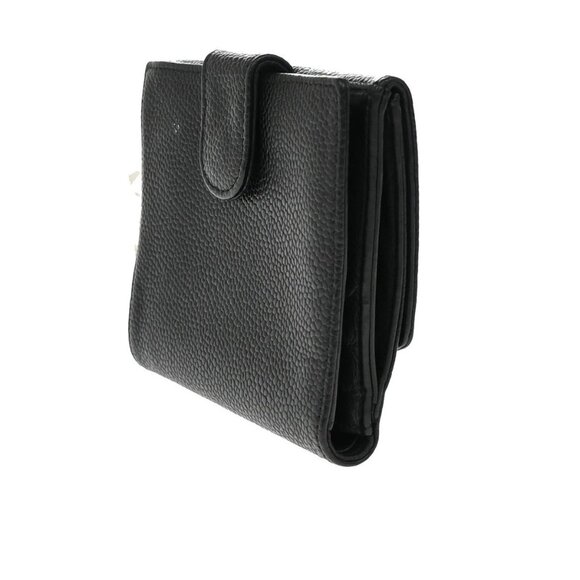CHANEL CC Logo Bifold Compact Wallet Grained Calfskin Leather Black 83RF502 - Picture 4 of 13